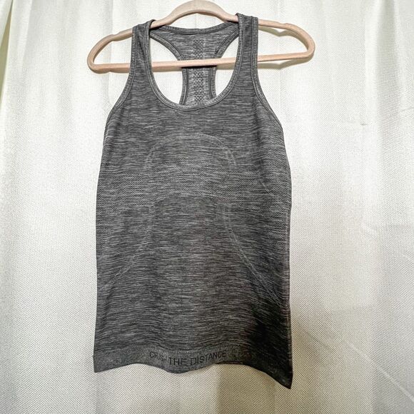 Lululemon Swift Stride Heathered Grey Racerback Tank Top Size 6 - Picture 6 of 14